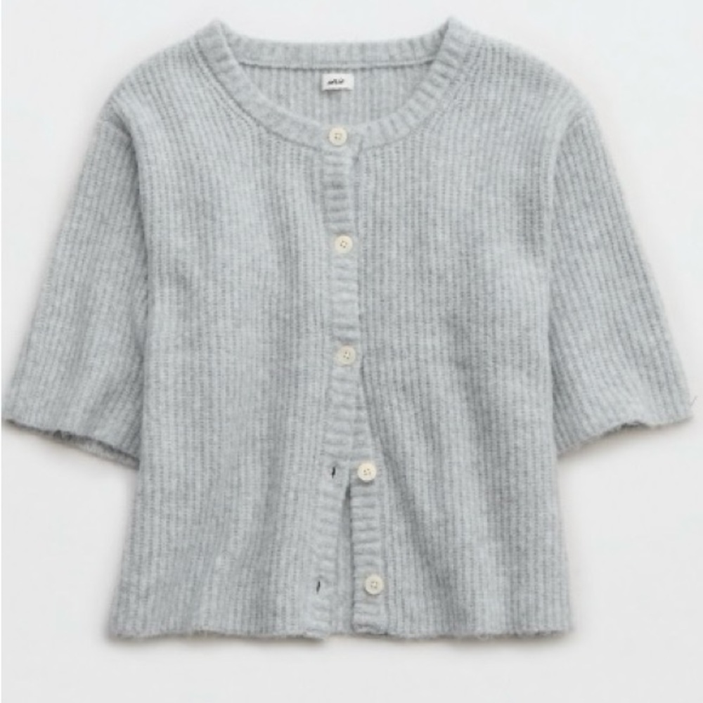 Aerie Unreal Short Sleeve Cardigan